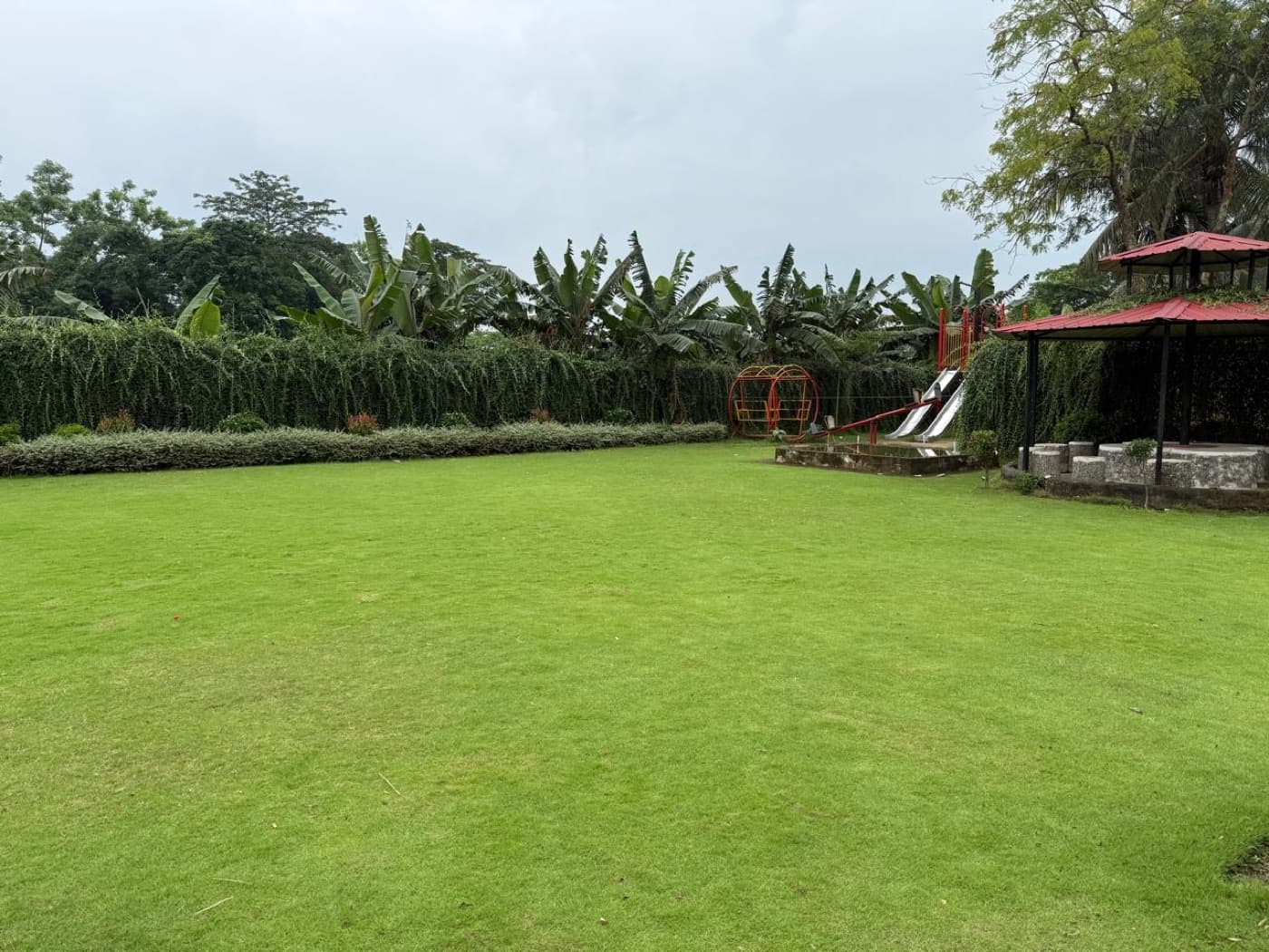 A finished, well-kept lawn and garden